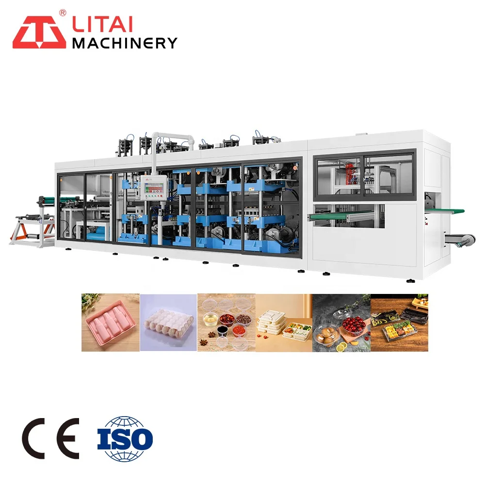 Biodegradable Plastic Fast Food Containers 3 Compartment Box Making Machine