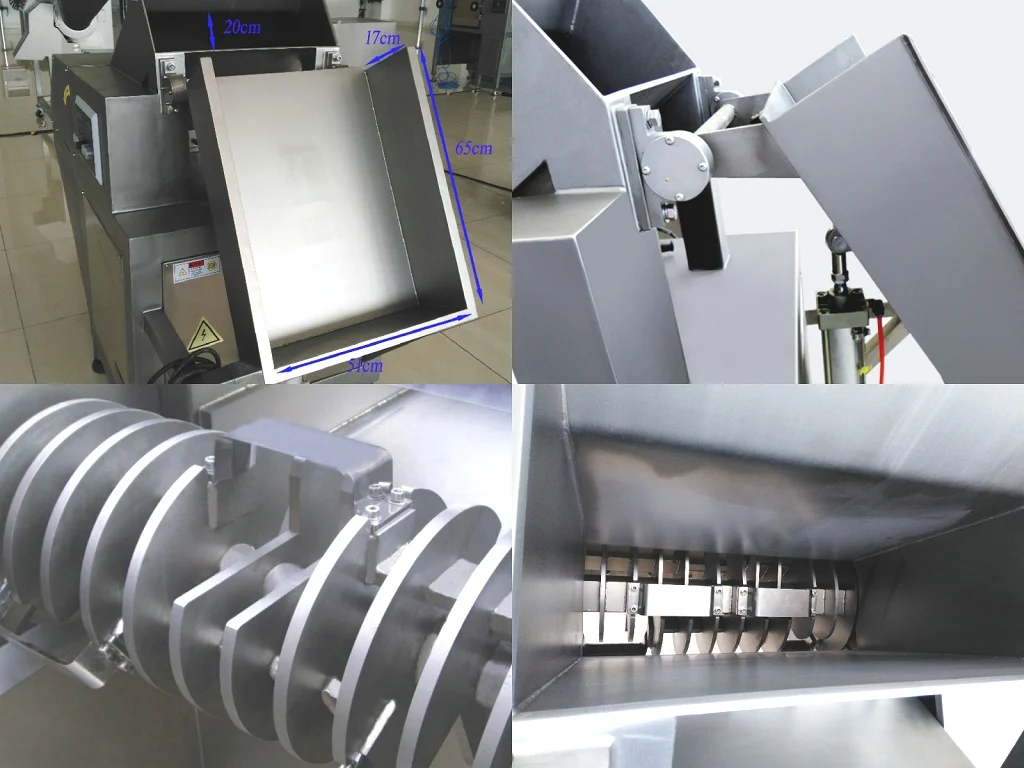 2 3 4 ton capacity frozen meat block flaker for industrial meat processing plant