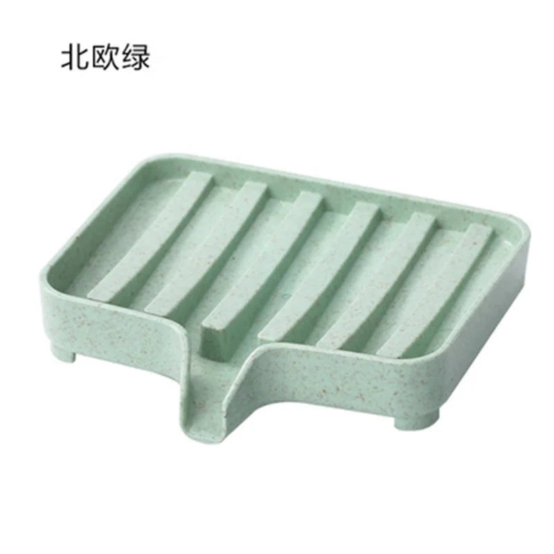 Creative environmentally friendly wheat straw drainable soap box bathroom soap rack toilet drain soap storage box