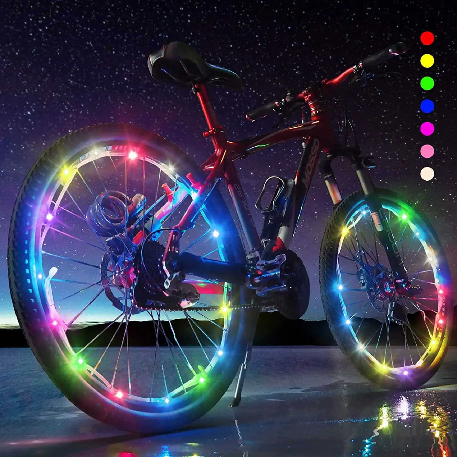 LED Bicycle Wheel Lights USB rechargeable bike lamp colorful Safety Tire Lights waterproof Spoke Steel Warning Lamp