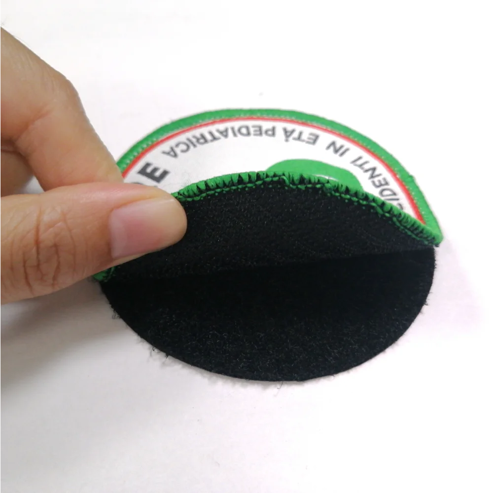 High Quality Custom Logo Sew Velcroes Backing Patched Woven Patch For Clothing
