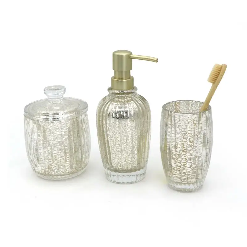 Gold Glass 5 Star Bath Set Hot Sell Bathroom Accessories for hotel