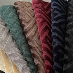 China product multi-colors design Jacquard velvet polyester knit sofa fabric for furniture textile