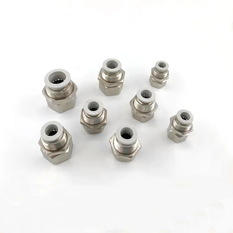 PMF10-02   Internal Thread Baffle Straight-Through Quick Connector 4 6 8 10 12mm One Touch Quick Air Hose Fitting Pneumatic