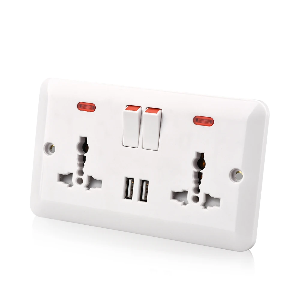 UK power universal electric 230v wall plug socket outlet