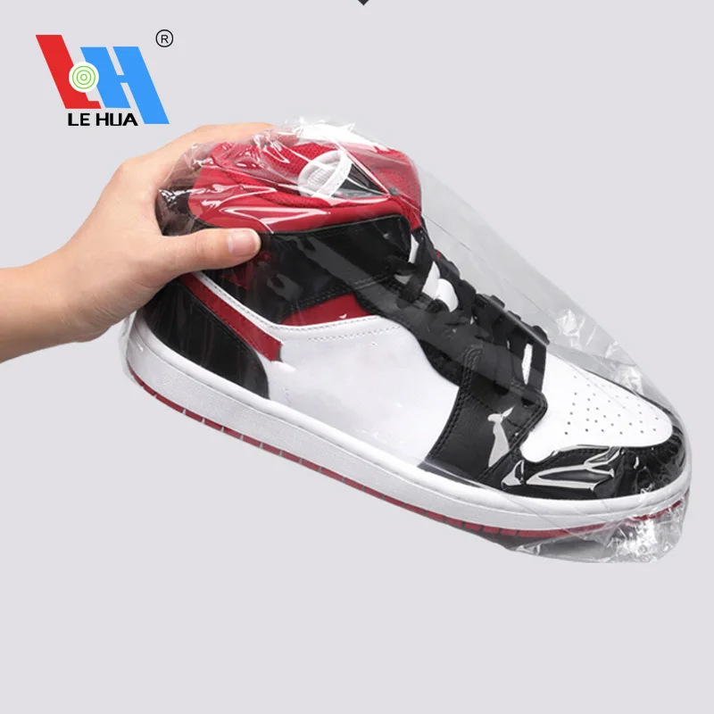 PVC Plastic Clear Shoes Heat Shrink Wrap Film Bag For Sneakers