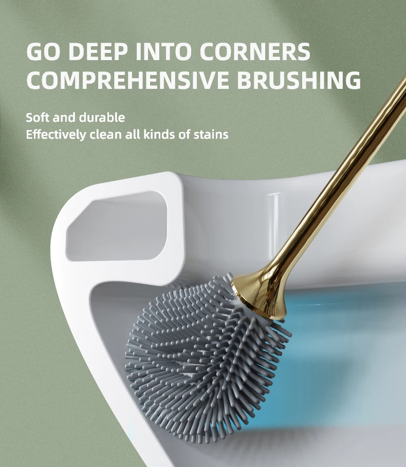 Sanga New TPR Household Cleaning Tools & Accessories Automatic Wall Mounted Plastic Cleaning Toilet Brush for Bathroom