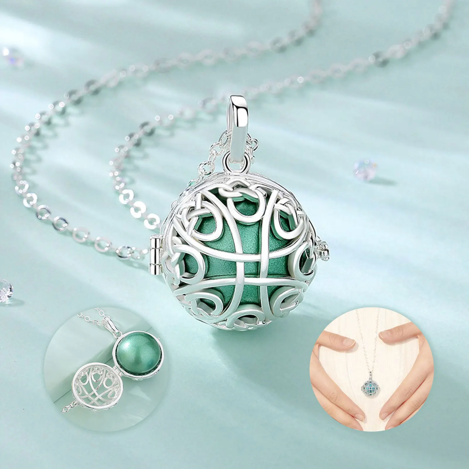 Wholesale Harmony Chime Baby Mexican Bola Musical Ball Angel Caller necklace