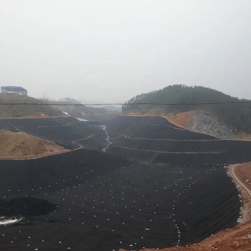 Black PP Woven Fabric Polypropylene Geotextile