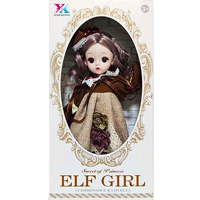 Beautiful Super exquisite 12-inch exquisite wedding dress big eye doll with movable joints for kids 12-joint 3D big eye doll