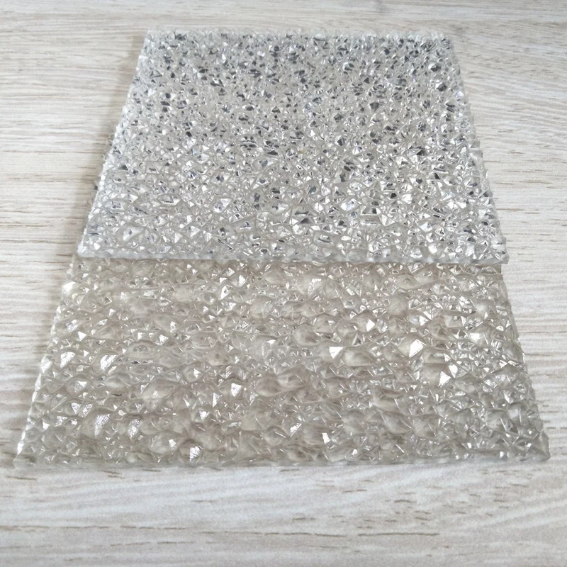 Заводская цена, Ультрафиолетовый Прозрачный Алмазный небольшой тисненый декоративный поликарбонатный лист, оптовая продажа