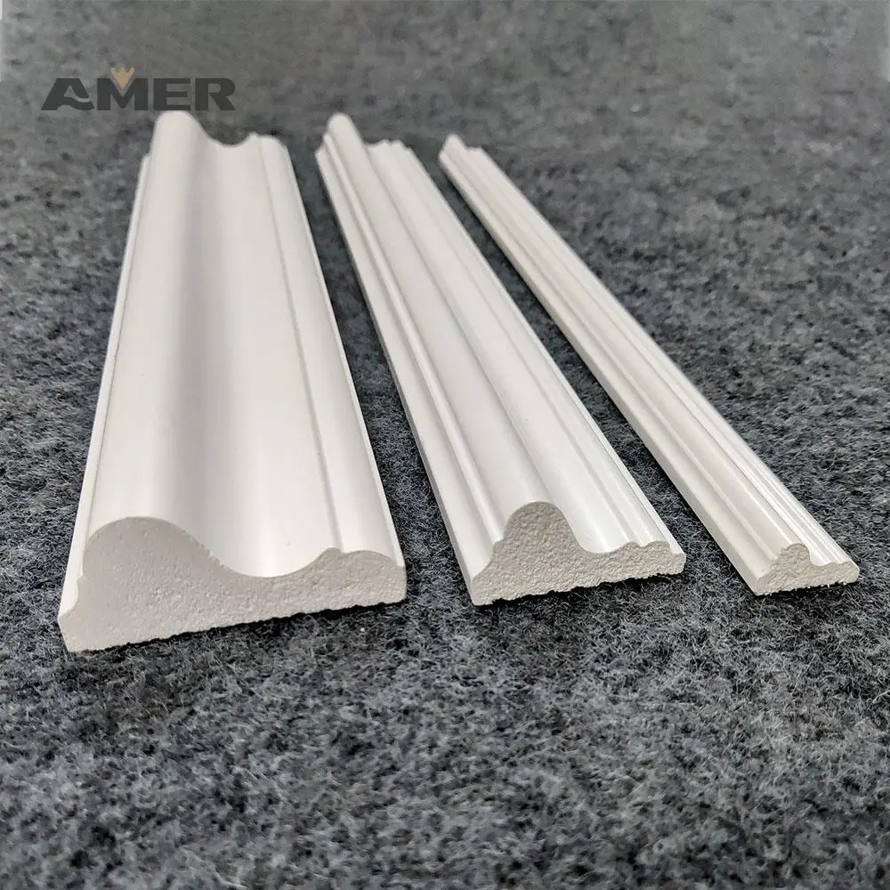 Amer high density Polystyrene baseboard wall Moldings Flooring Accessories Polystyrene PS Skirting Board