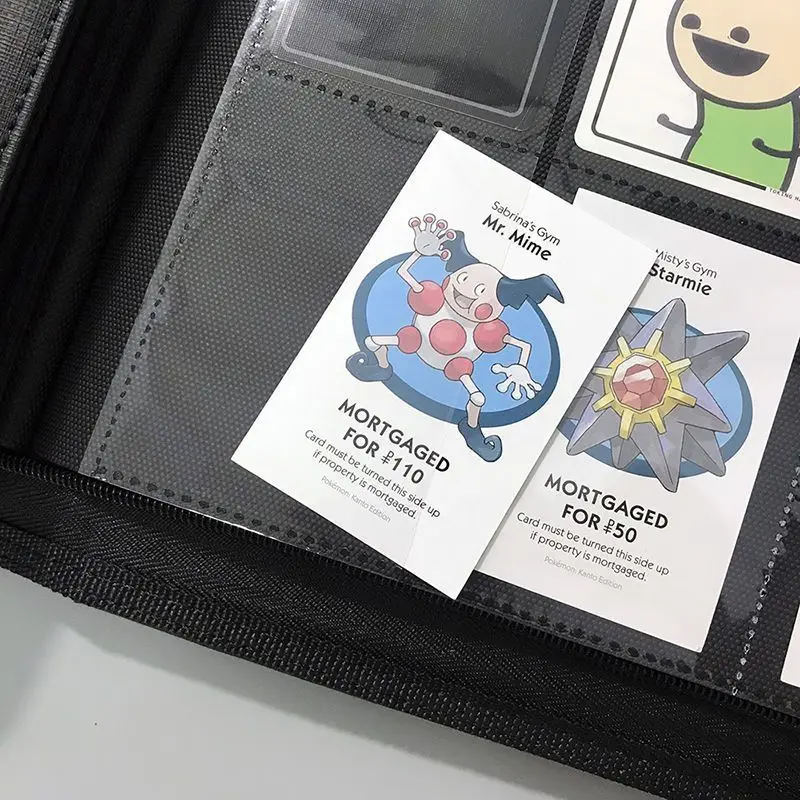 9 Pocket Pu Collection Album For Leather Pokemoned Trading Pcs Zipper Card Album Binder Trading Card Binder