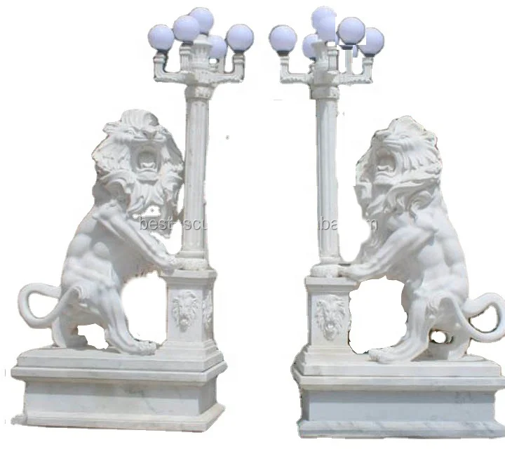 carving stone lion large chinese foo dog outdoor statues marble lion statues sculpture