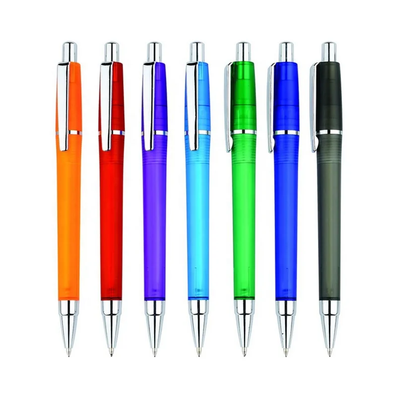 Promotional Frosty School Ball Pen, Plastic Ballpoint Pen for Office