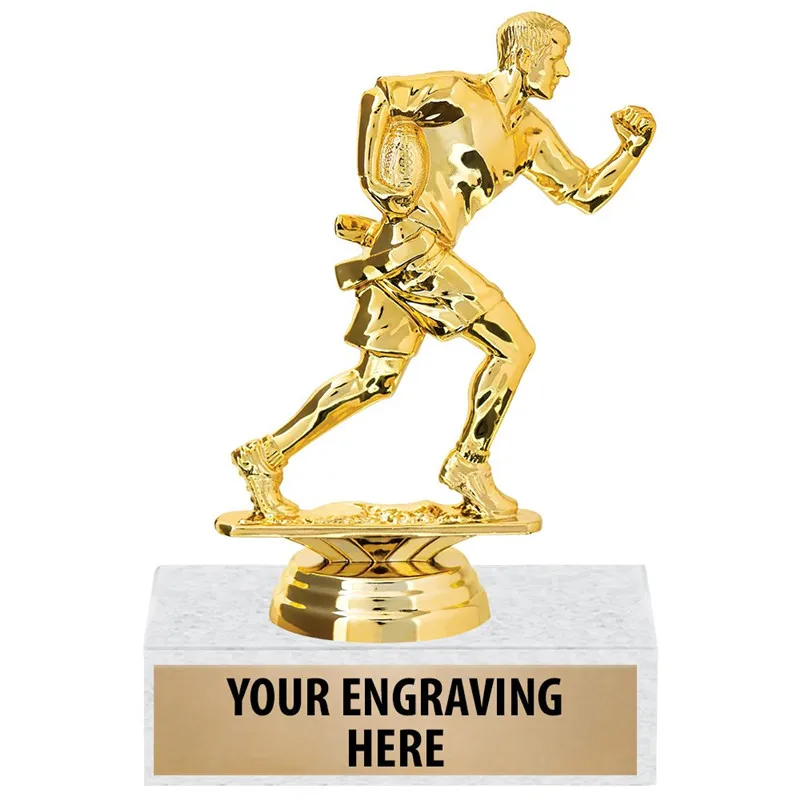 China Manufacture Cheap Wholesale Running Trophies Custom Metal Gold Award Marathon Running Trophy