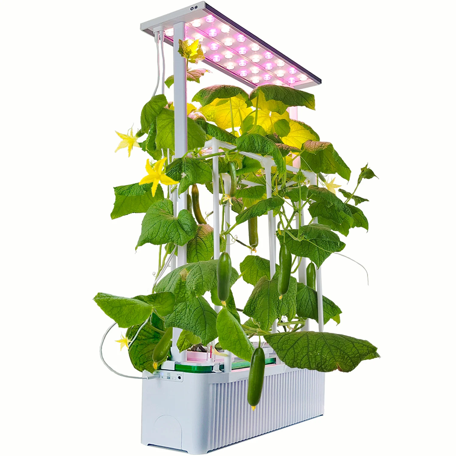 Superegrow Grow Light Vertical Farming Aquaponics System DWC Hydroponics Tower System Indoor Garden Hydroponic Grow System Kit