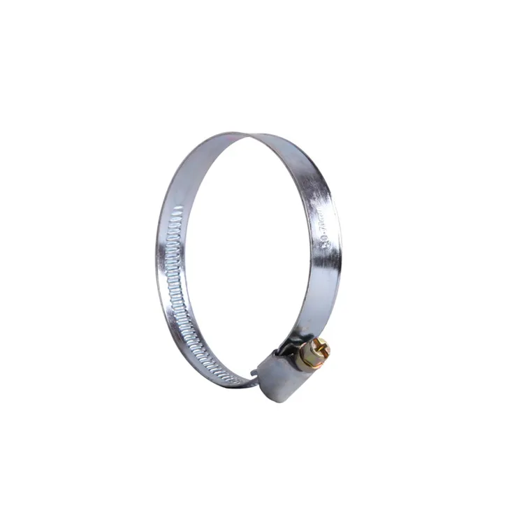 Good Price with High Quality German Type Blue-White Galvanized Non-Perforated 9mm and 12mm Band Hose Pipe Worm Gear Pipe Clamps