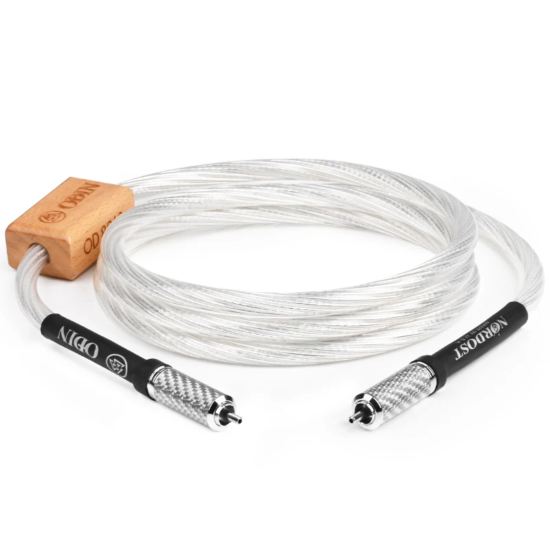 ATAUDIO HIFI good quality RCA coaxial cable for CD player TV power amplifiers Male to Male OCC sterling silver rca audio cable