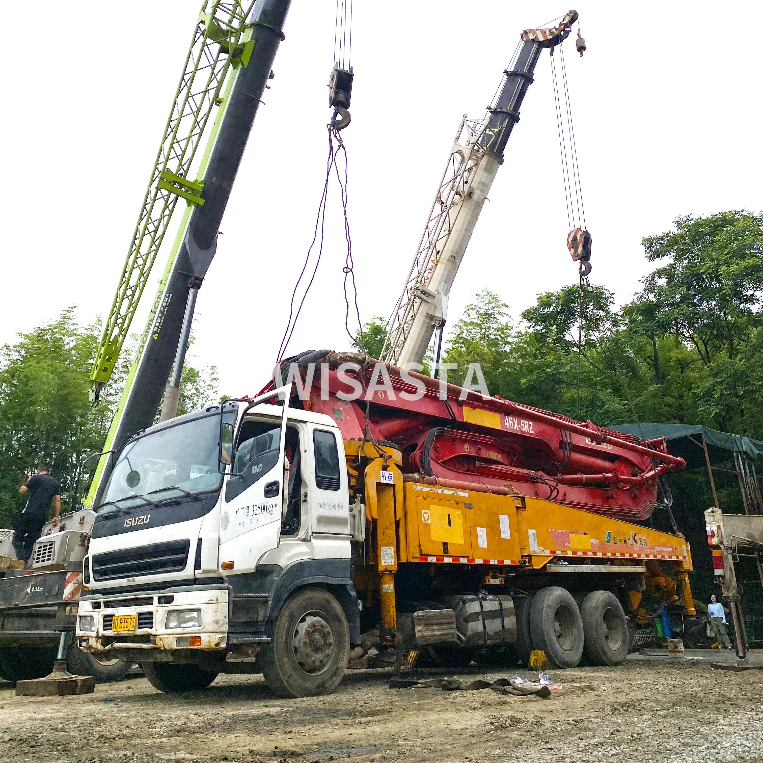 China Brand Cost of 46m Mounted of Small Remote Control Construction Machine SANY XG Used Concrete Pump Without Truck for Sale