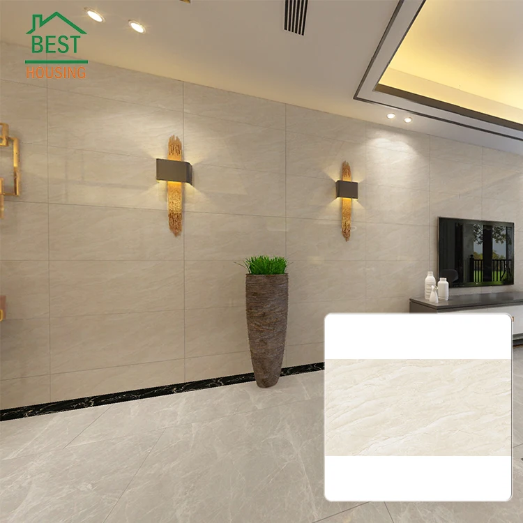 Foshan beige polished ceramic tiles 400 800 full body glazed porcelain wall tiles
