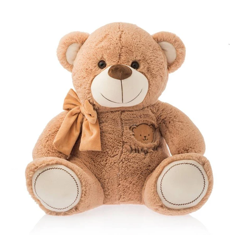 High Quality Plush Stuffed Teddy Bear with Ribbon Scarf