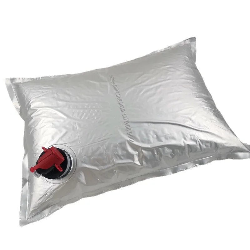 Aluminum plating in box liquid wine beverage plastic packaging bag with dispenser emergency water bag
