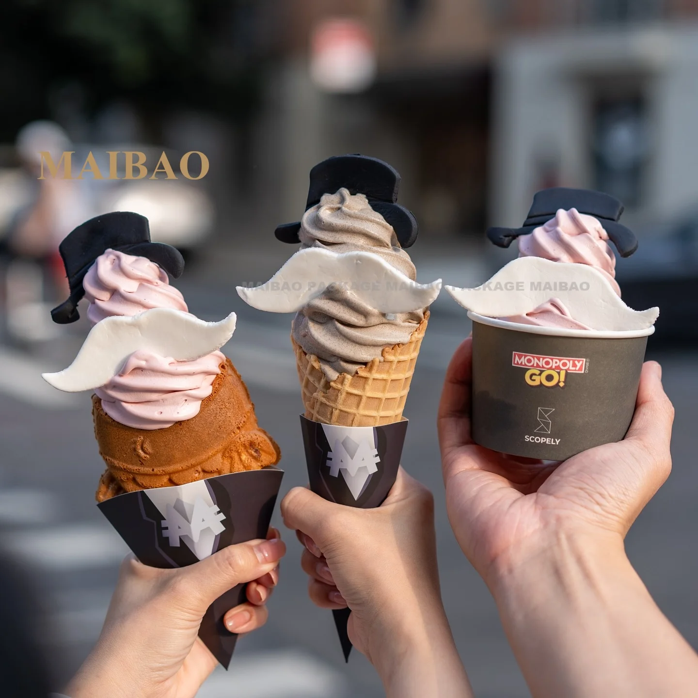 Custom Logo Printed Ice Cream Cup Frozen Yogurt Gelato Bowls 3/4/5/8/12/16oz Disposable Single Wall Paper Cup With Lid And Spoon