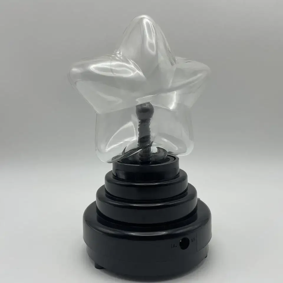 Multipurpose Table Decoration Usb Mini Star Shape Glass Magic Lamp Plasma Ball Light for Christmas Gift