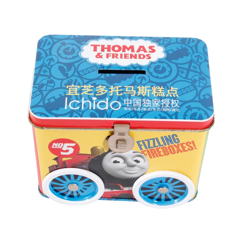 Custom logo metal tin coin  bank container promotional tin can CMYK printing car shaped tin boxes