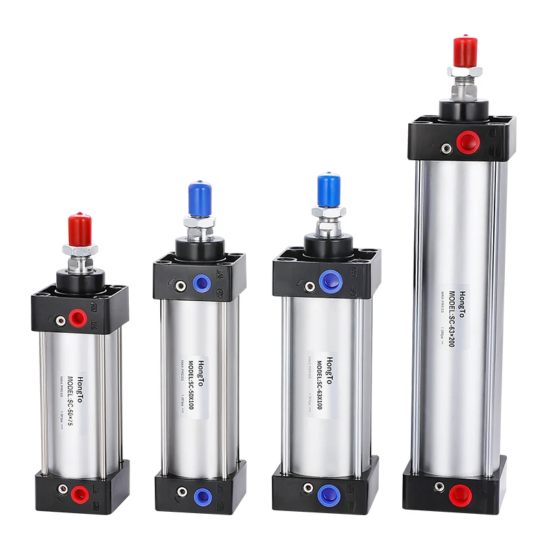 HongTo SC series compact cylinder  Model piston type double acting SC 32/40/50/63/80/100/125/160/200 *25-1000MM