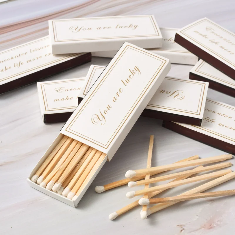 Wooden matches in boxes for hotels and restaurants