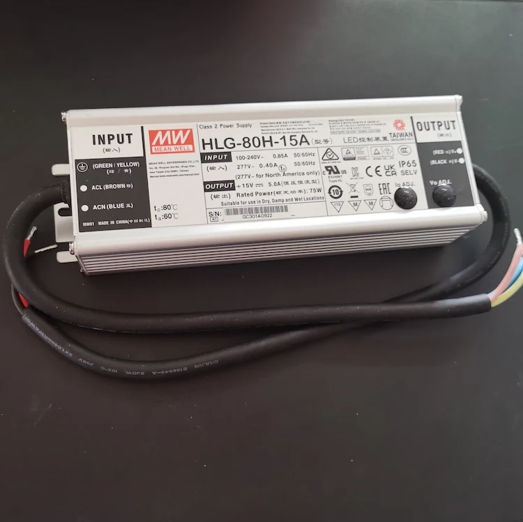 IP67 80W 15V Constant Current Led Driver For Led Street Light