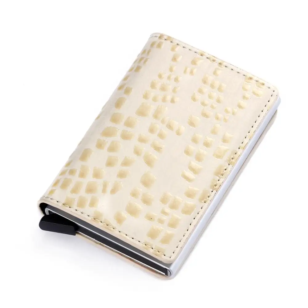 Slim Aluminum RFID Credit card Holder with integrated card pop-up Technology Secure your Credit Cards with Style