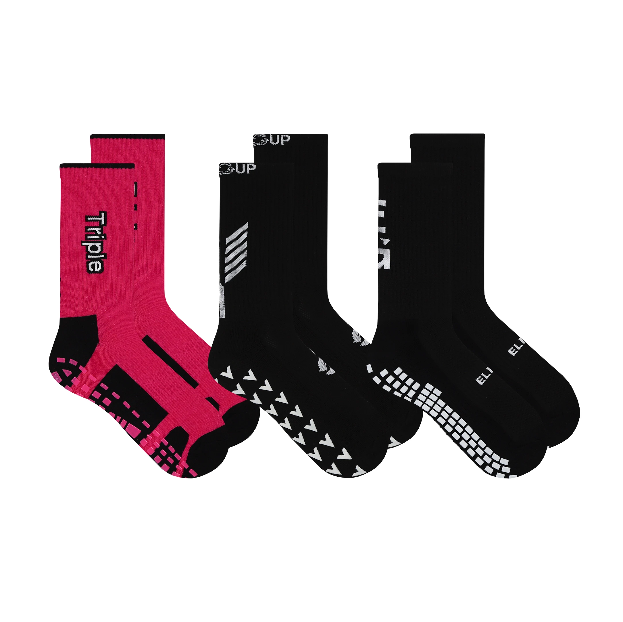 Custom logo anti-slip Silicone or PVC Football Sports Grip Socks Mens High Quality Socks For Soccer