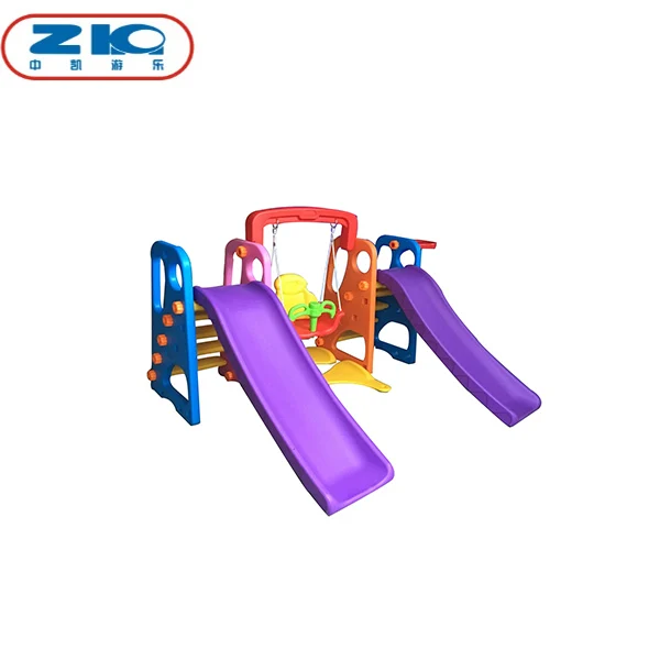 kids indoor slide with swing and basketball from china Factory