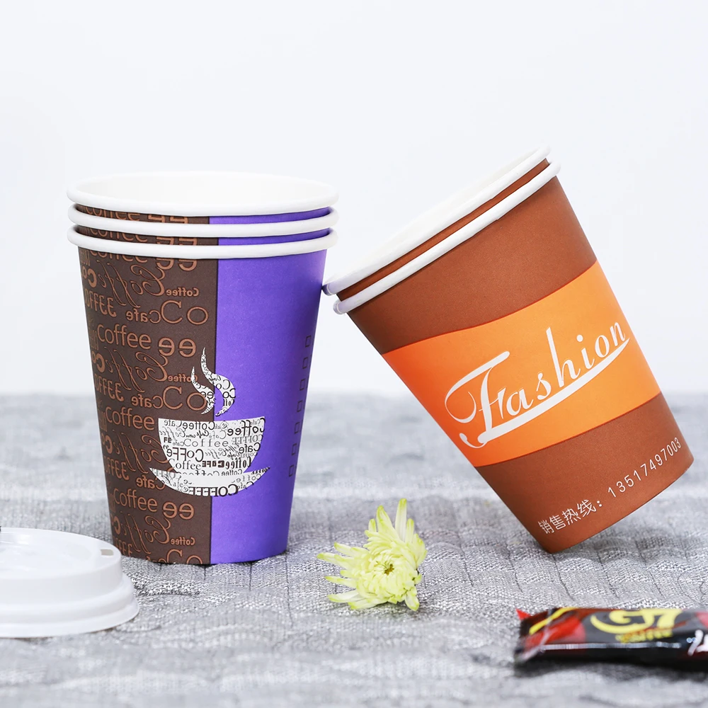 manufacturer compostable takeway hot biodegradable disposable paper coffee cups custom logo big paper cup