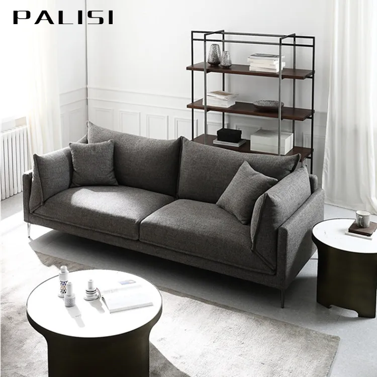 Stylish 1+2+3 Cushion Sofa Set Furniture Cozy Feather Backrest Minimalism Living Room 3 seat Nordic Sofa Couch