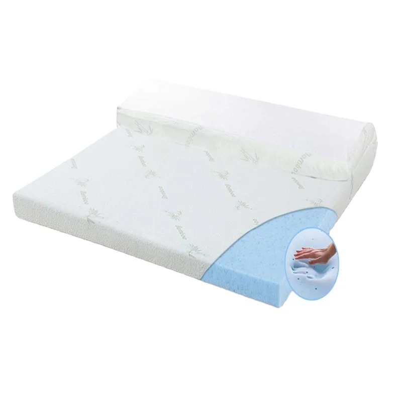 Memory foam Cooling gel infused mattress topper with bamboo removable cover