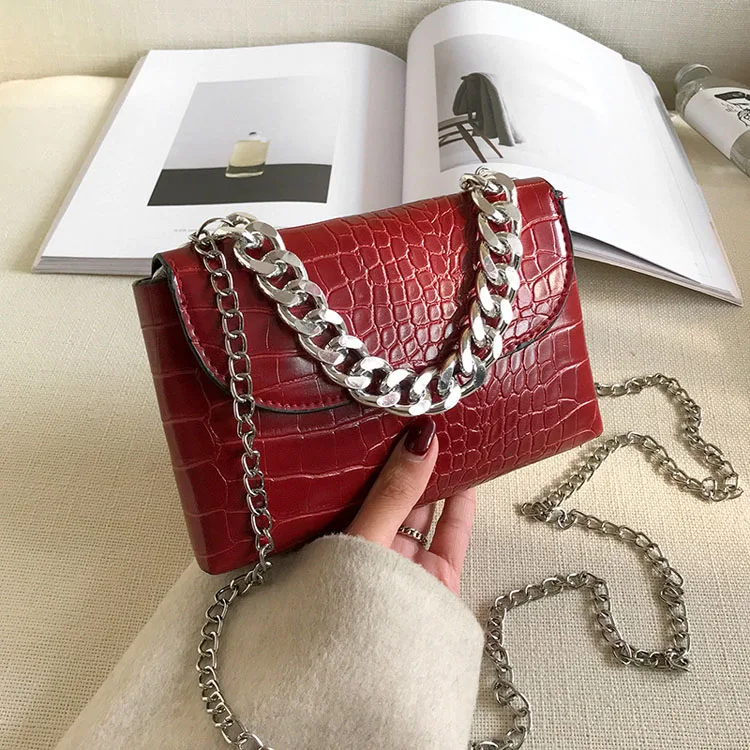 Sac A Main Femme 2020 Latest Women Hand Bags New Fashion Wide band Small Square Wild Stone bag