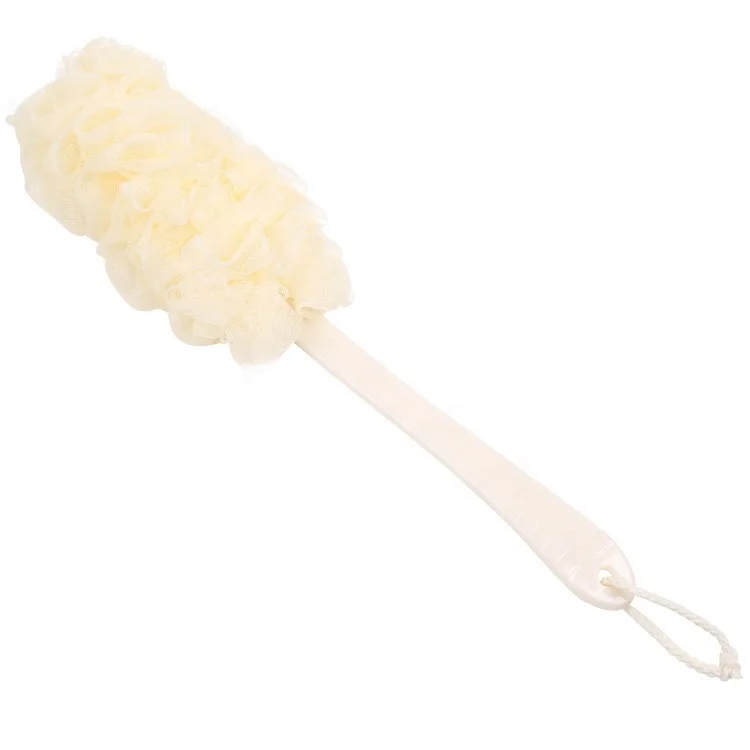 Wholesale Long Handle PE Mesh Loofah Shower Scrubber Exfoliating Luffa Back Bath Body Brush