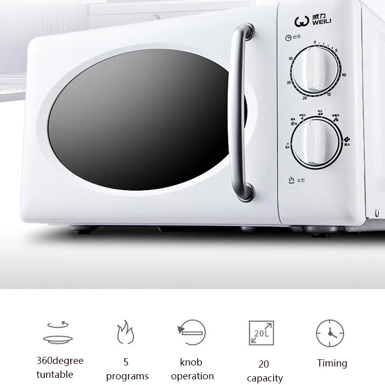 Multifunction Mini Microwave Ovens 20L Electric Plastic Free Spare Parts Digital Timer Control Kitchen