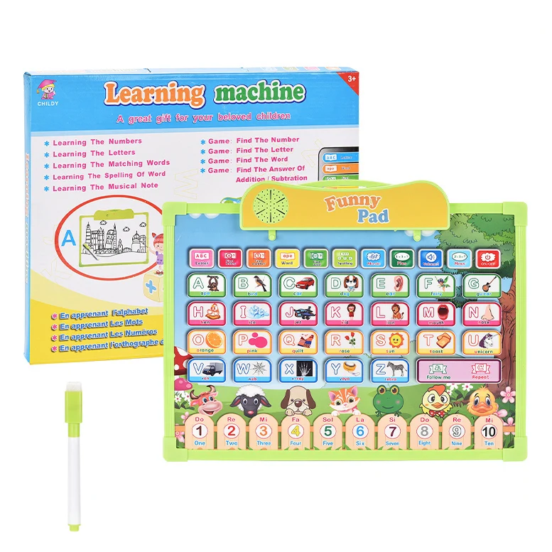 Laptop Computers Electronic Interactive English Pad Audio Chart Learning Talking Fruits Wall Chart Talking ABC Music Poster