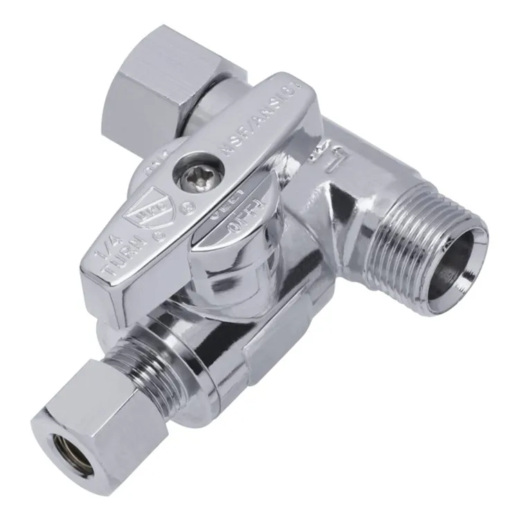 3/8 one-piece three-way ball valve water purifier water inlet switch one-piece shunt all copper water inlet transfer valve