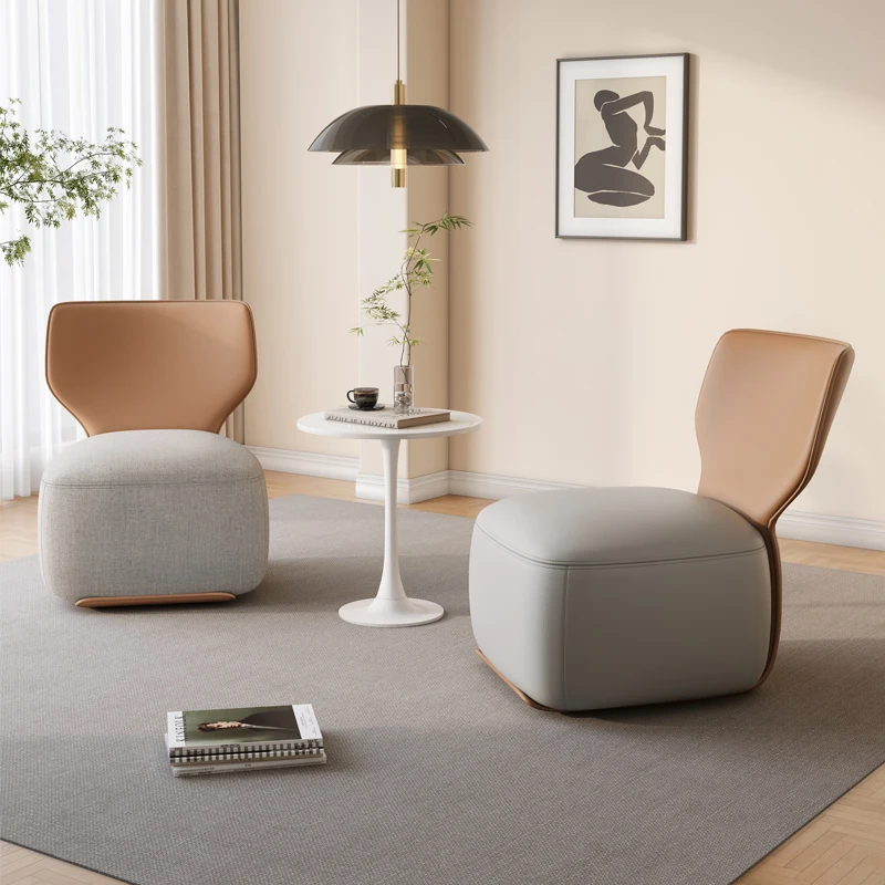 Living room bedroom furniture modern style living room hotel single sofa chair   wooden frame soft leisure comfortable chairs