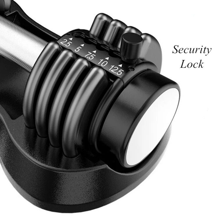 King Sports Steel Free Weightlifting Gym Equipment Mold Cutting Weight Plates Adjustable Dumbbell 125/25