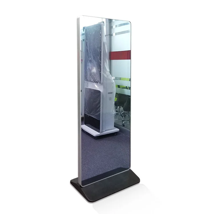 Floor Standing Full Brightness Interactive Magic Mirror Ads Player Multi Touch Screen Kiosk for Clothing Experience Center