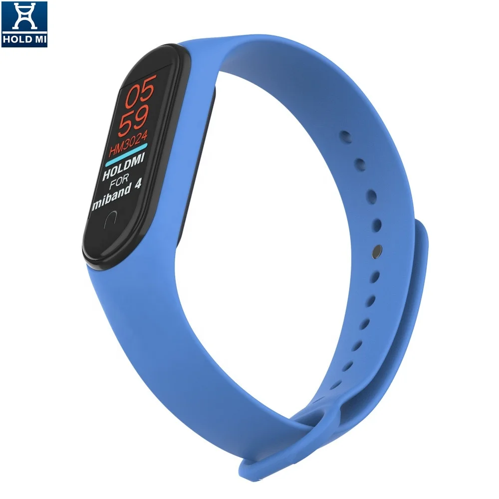 Discount product 430222 series nice acid blue color silicone watch bracelet for mi bands