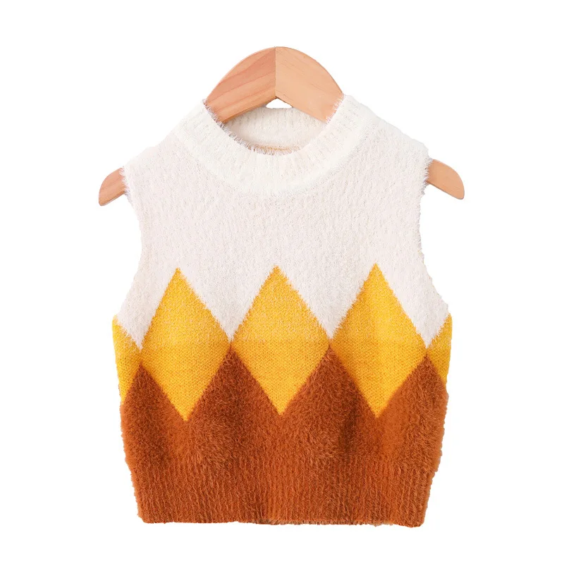 
 Оптовая продажа, детский жилет Taidieer для мальчиков, вязаный жилет, свитер с геометрическим рисунком  