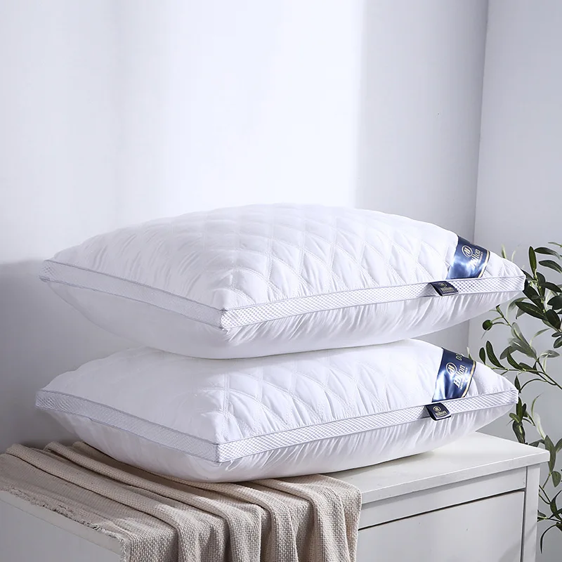 wholesale custom 1000g high weight filling bed pillow 2 edging sleeping pillow hilton hotel pillow